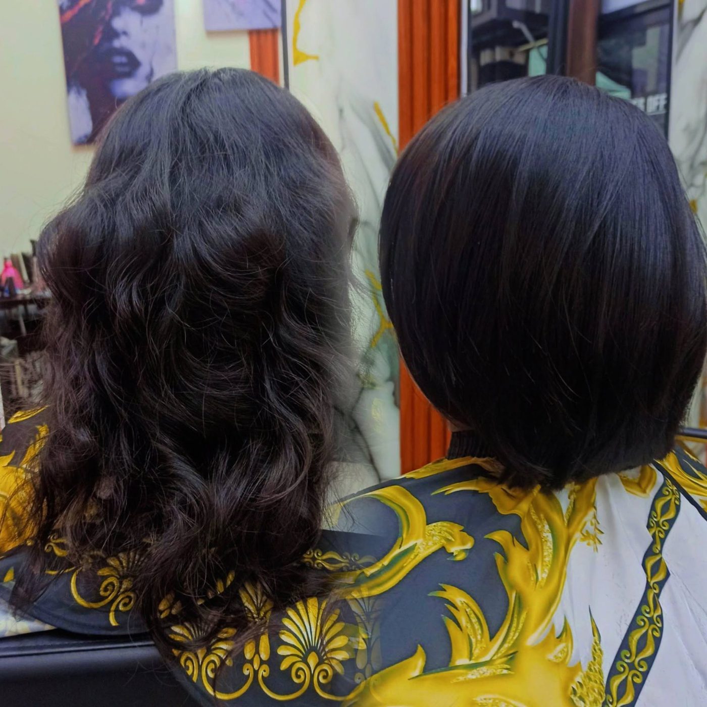 Before and after — Hair rebond and cut
